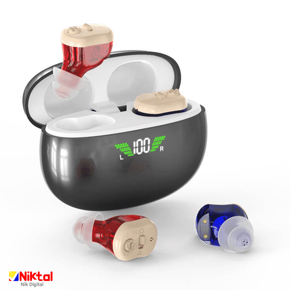 سمعک آیجویر GM-951T دو گوش دارای کیش شارژ با قابلیت کاهش نویز — تصویر ۴