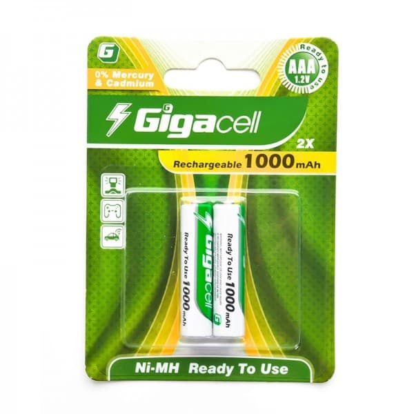 باتری نیم قلم شارژی گیگاسل (GigaCell) مدل 1000mAh (کارتی 2 تایی) — تصویر ۲