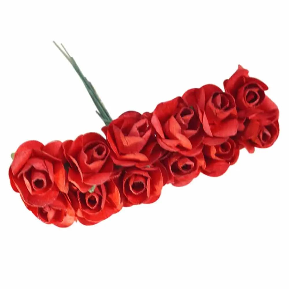 گل رز کاغذی کوچک بسته 12 عددی — تصویر ۱۱