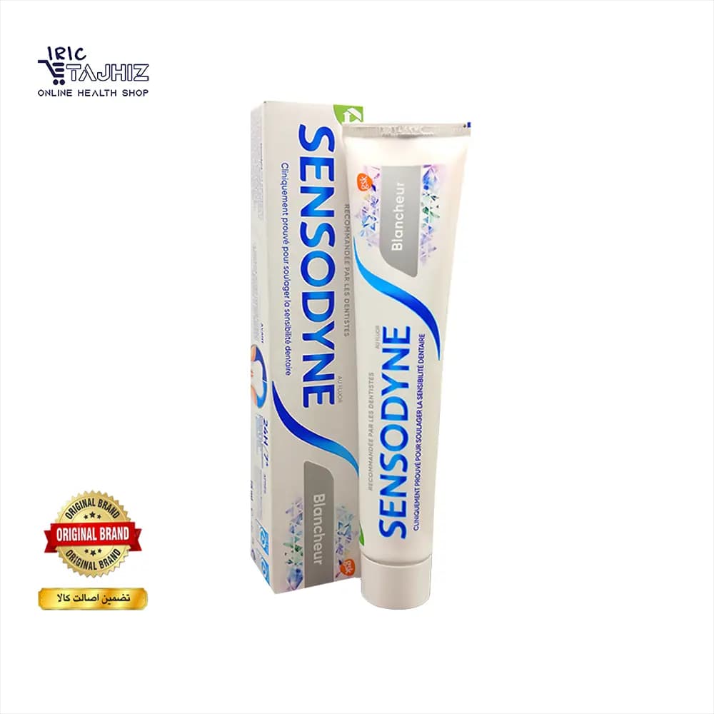 خمیر دندان سفید کننده سنسوداین اصل مدل بلانچر Blancheur حجم 75 میل — تصویر ۳