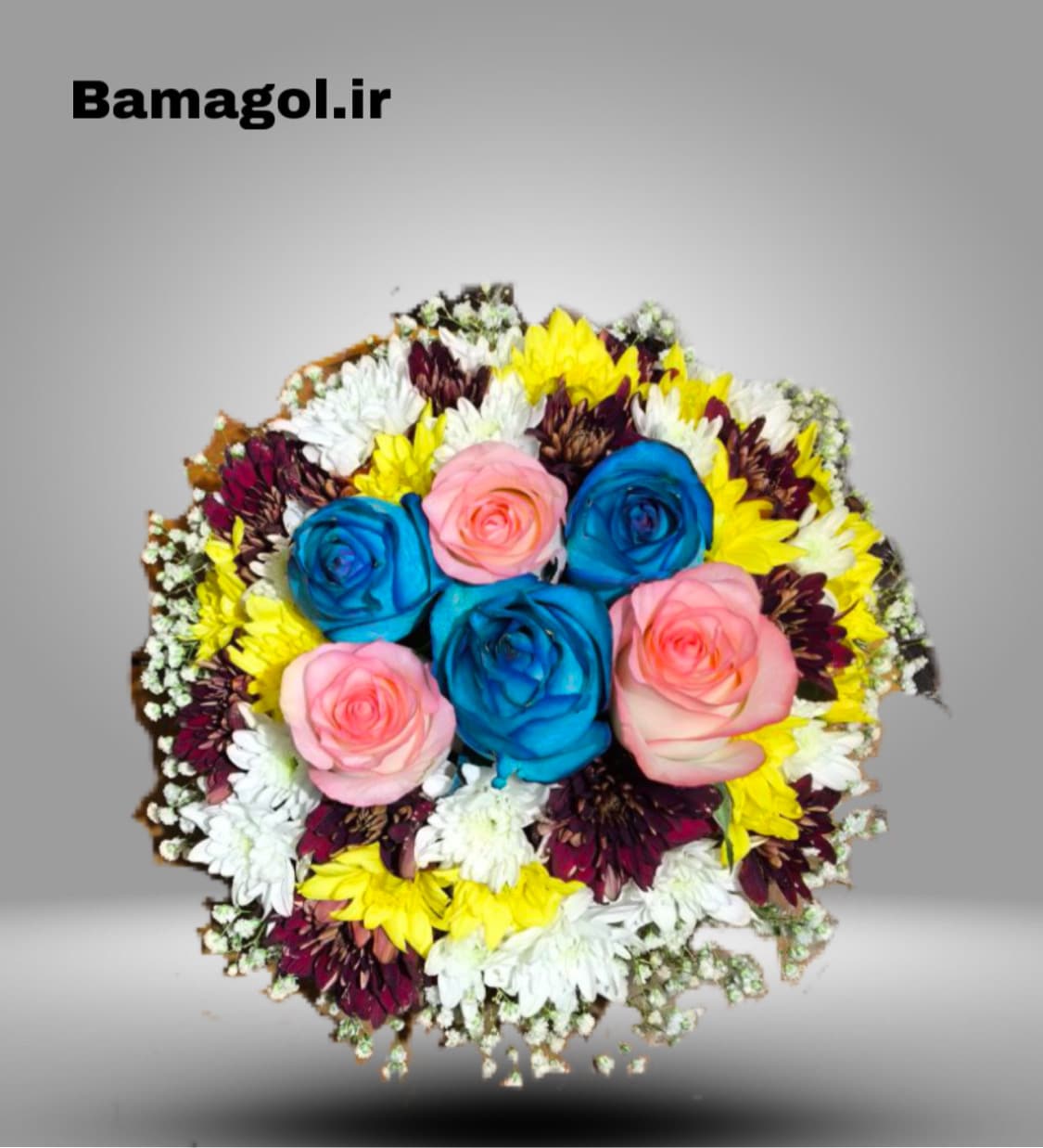 باکس گل ترکیبی رز و داودی-کد 1060