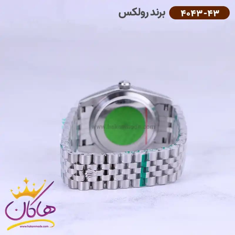 ساعت رولکس مردانه فلزی دیت جاست نقره ای 4043/43 — تصویر ۴
