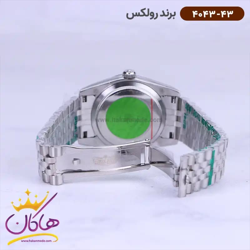 ساعت رولکس مردانه فلزی دیت جاست نقره ای 4043/43 — تصویر ۶