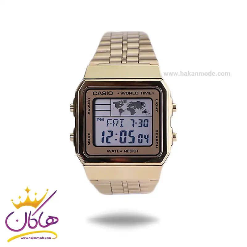 ساعت کاسیو مردانه فلزی طلایی دیجیتالی A 500WGA-9DF
