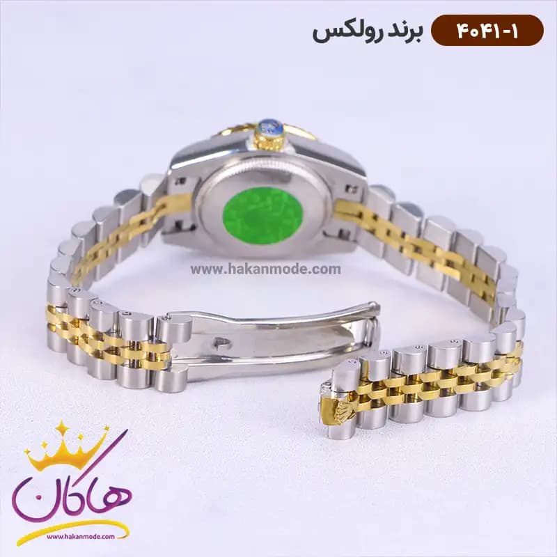 ساعت رولکس زنانه فلزی دیت جاست صفحه سفید 4041/1 — تصویر ۴