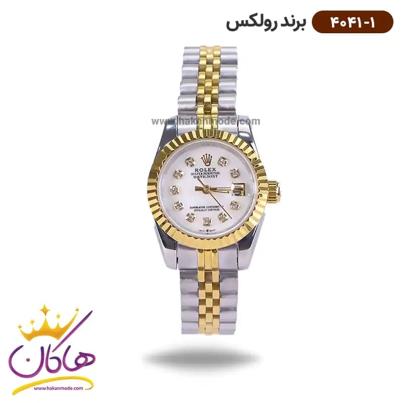 ساعت رولکس زنانه فلزی دیت جاست صفحه سفید 4041/1