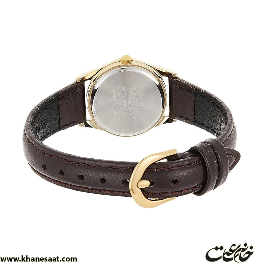 ساعت مچی کاسیو زنانه بند چرم قهوه ای LTP-1094Q-7B4RDF — تصویر ۵
