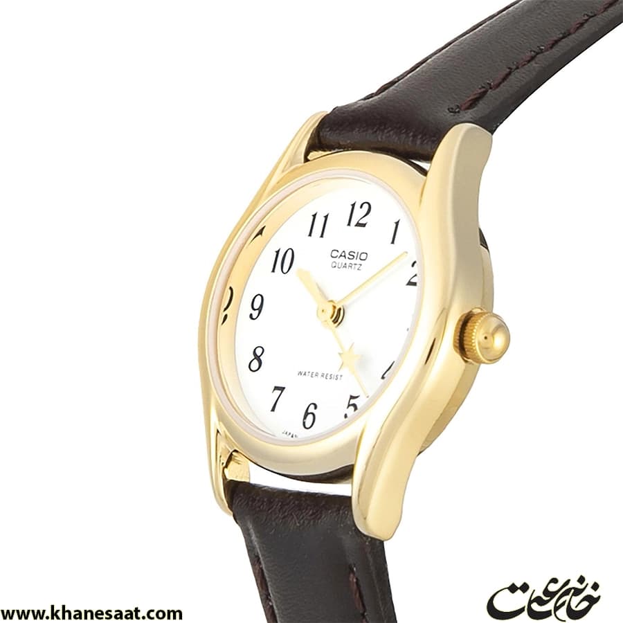 ساعت مچی کاسیو زنانه بند چرم قهوه ای LTP-1094Q-7B4RDF — تصویر ۴
