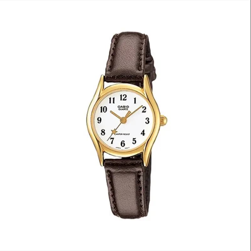 ساعت مچی کاسیو زنانه بند چرم قهوه ای LTP-1094Q-7B4RDF