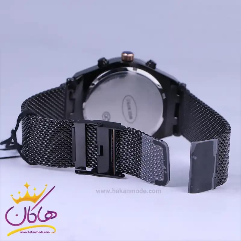 ساعت عقربه ای فروچی مردانه فلزی بند حصیری مشکی FC03290/05 — تصویر ۳