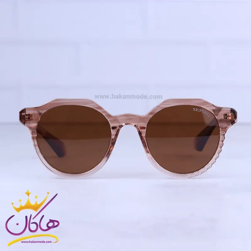 عینک آفتابی سپوری زنانه فریم گرد قهوه ای 58884/3