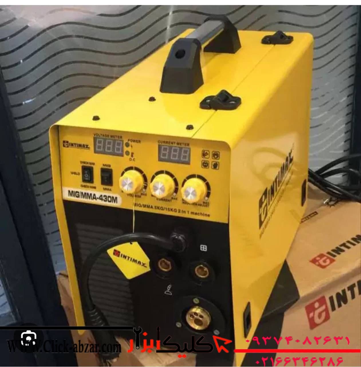 اینورتر 430 آمپر میگ CO2 قرقره 15 کیلویی اینتیمکس مدل MIG/MMA430M