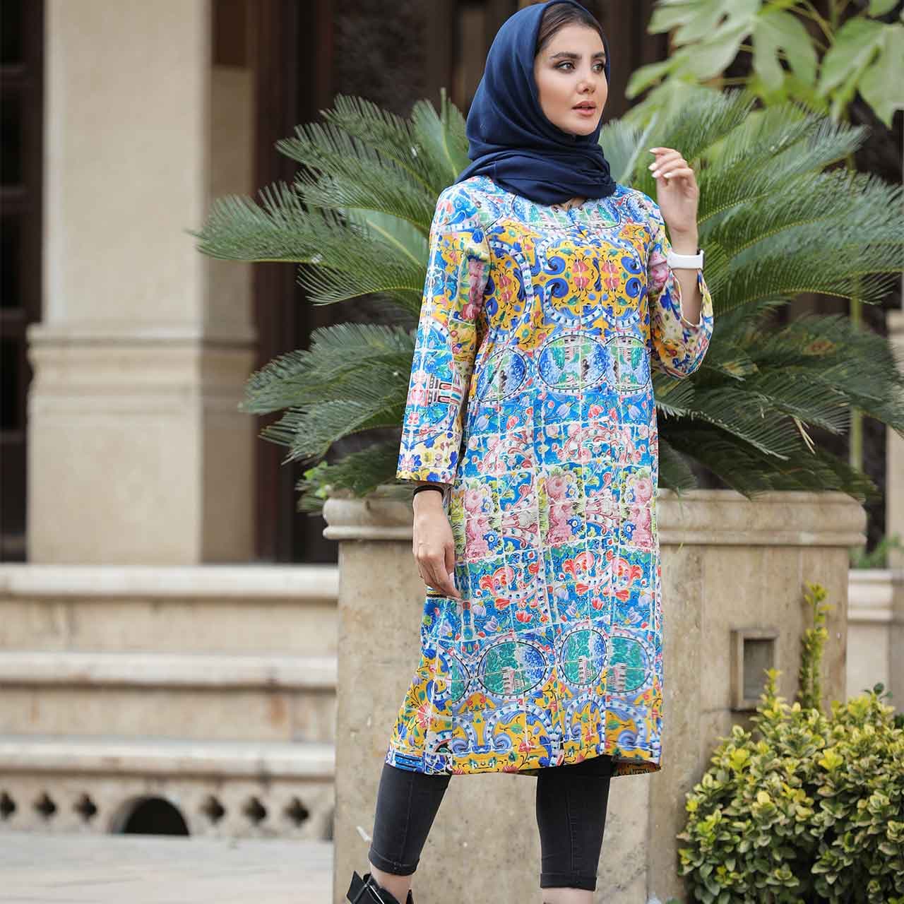 مانتو زنانه پارسی مدل کاشی سعد آباد — تصویر ۲