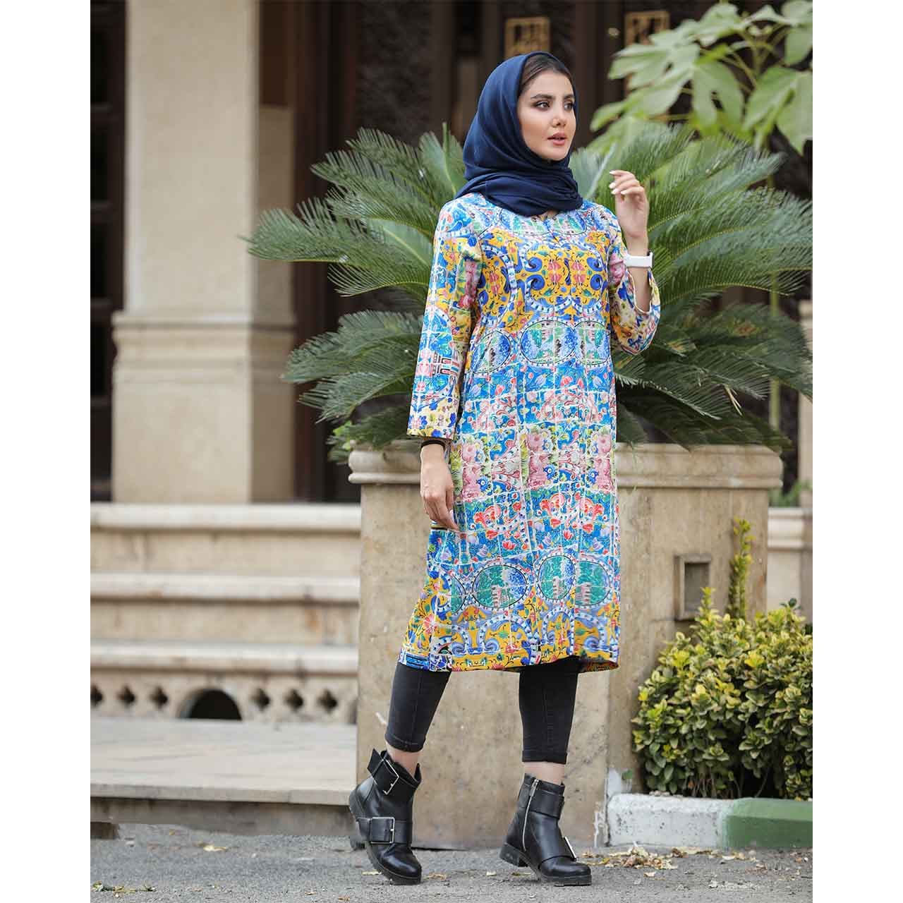 مانتو زنانه پارسی مدل کاشی سعد آباد — تصویر ۳