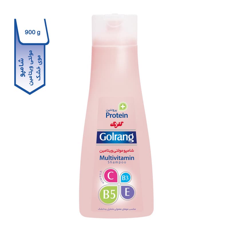 شامپو مولتی ویتامین مو خشک گلرنگ سری Plus Protein وزن 900 گرم — تصویر ۶