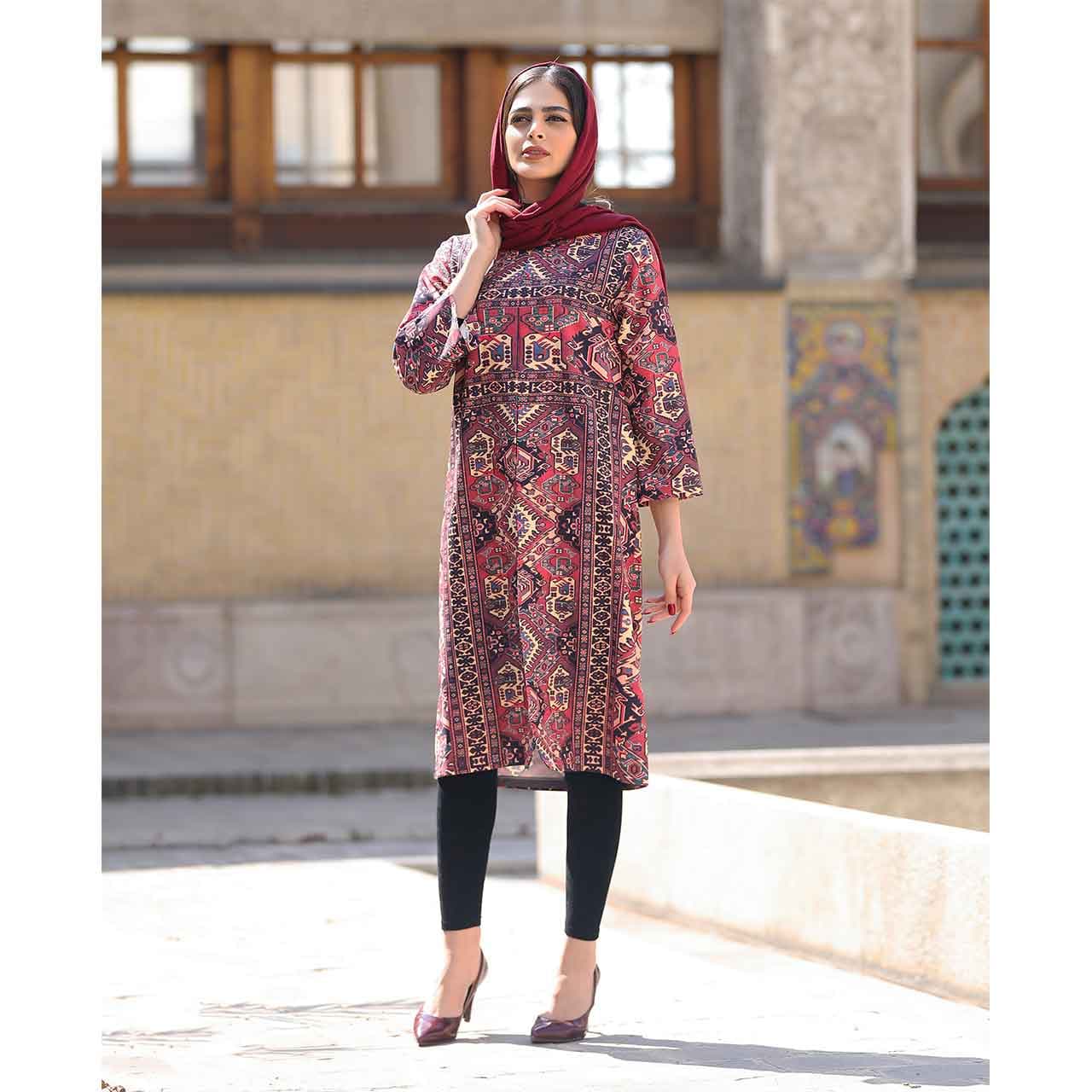 مانتو زنانه پارسی طرح فرش کویر — تصویر ۵