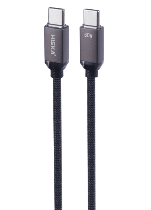 کابل تبدیل USB-C به USB-C فست شارژ 60 وات هیسکا LX-801CC طول 1 متر