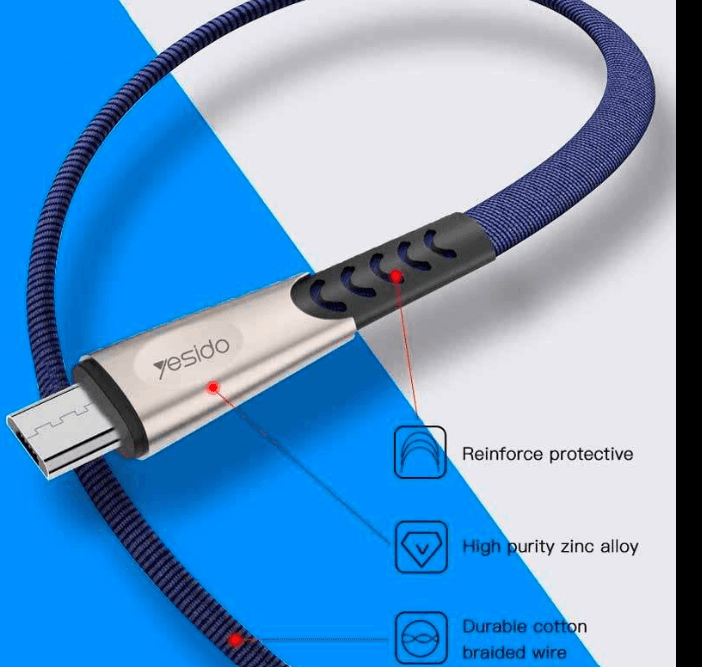 کابل تبدیل USB به microUSB یسیدو مدل Ca24 طول 1.2 متر — تصویر ۹