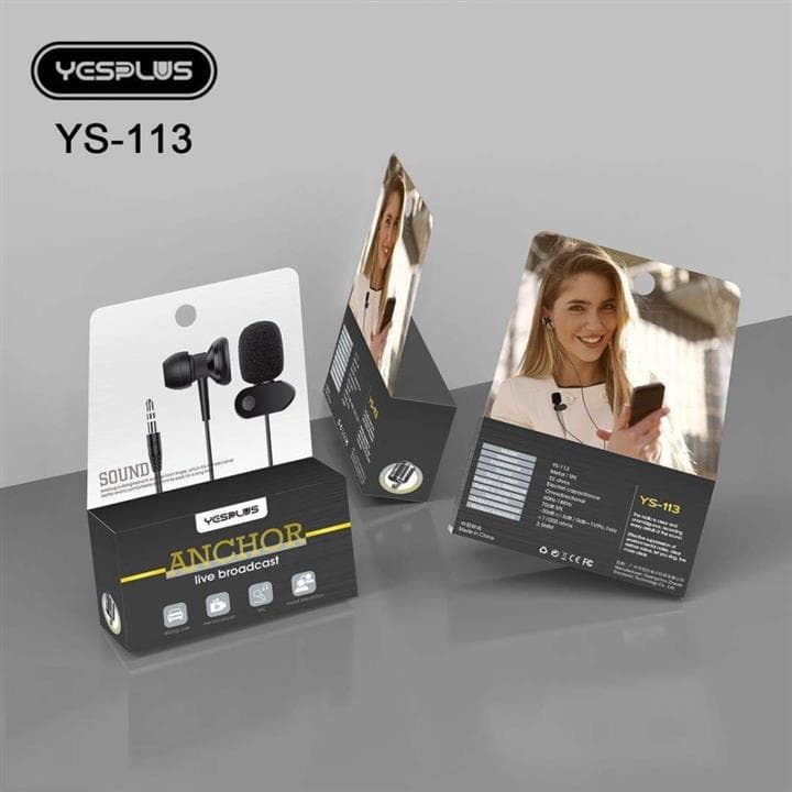 میکروفون یقه‌ای یس پلاس مدل YESPLUS YS-113 به همراه هندزفری — تصویر ۸