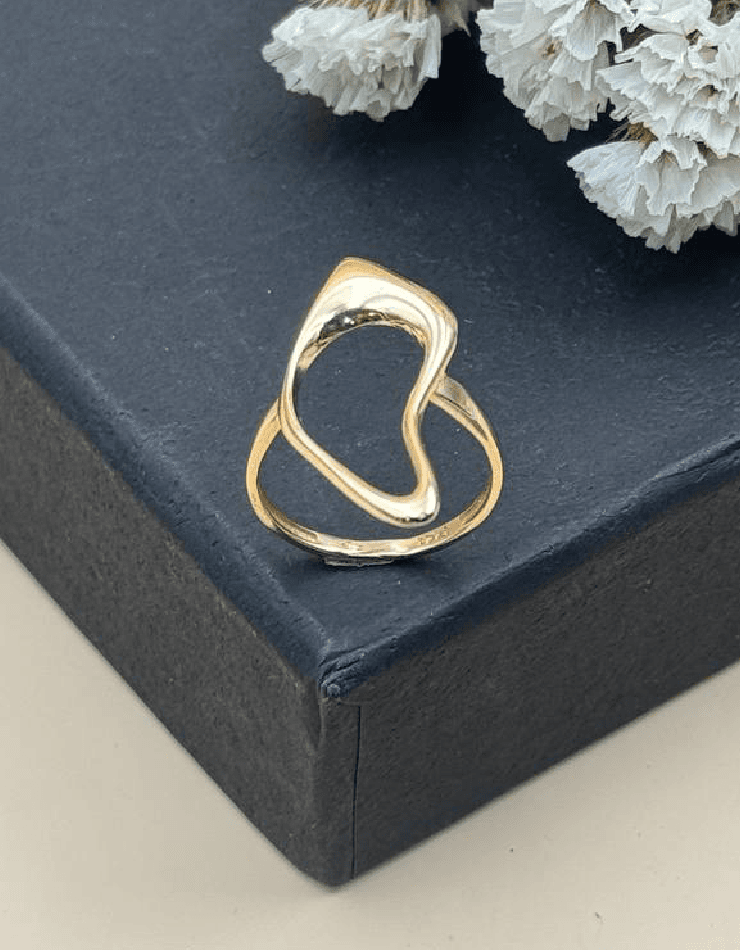 انگشتر طلا ونوس منحنی کد 6598 — تصویر ۵