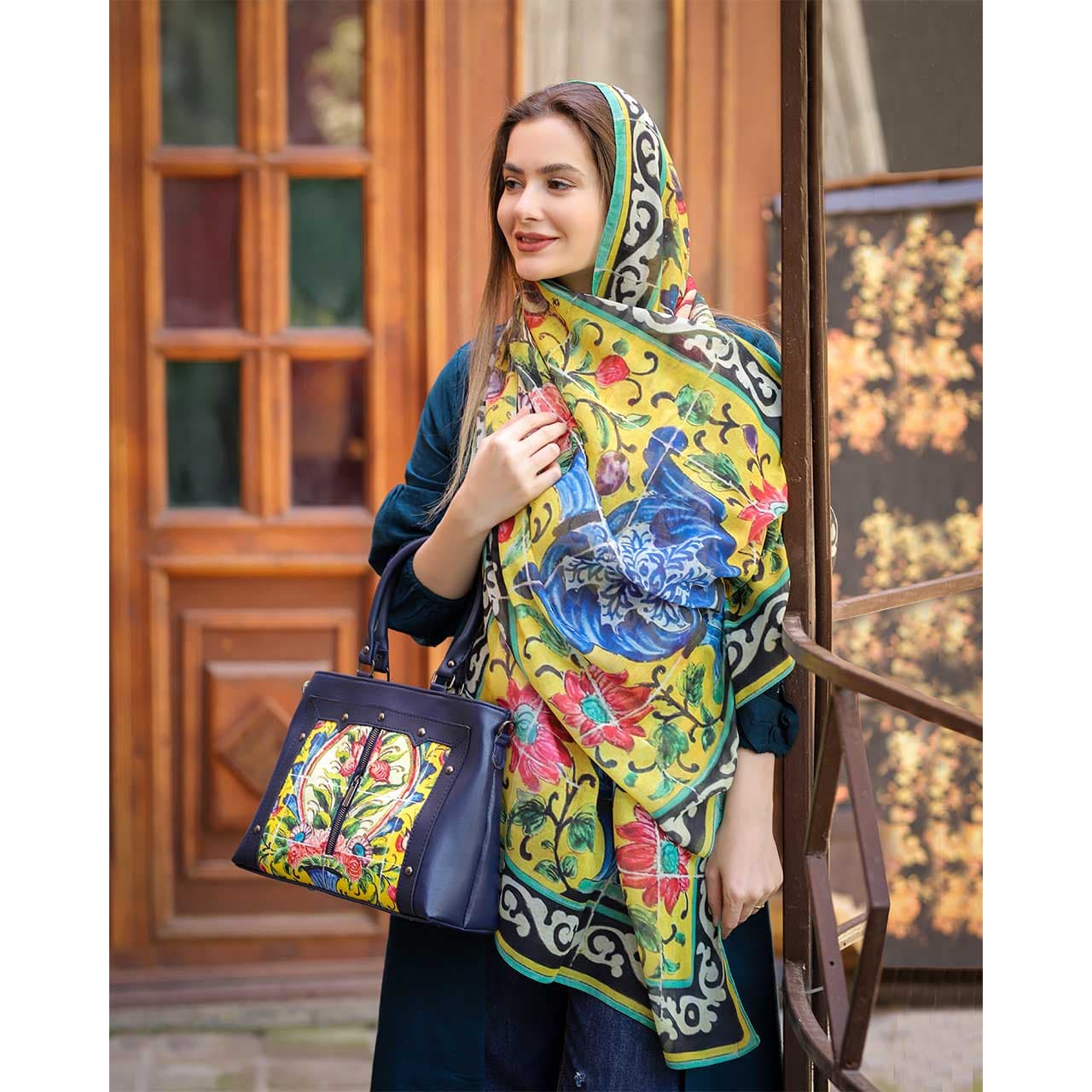 ست کیف و شال زنانه باران کد 18 — تصویر ۳