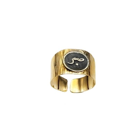 انگشتر ترکیبی طلا و نقره صبر کد 041