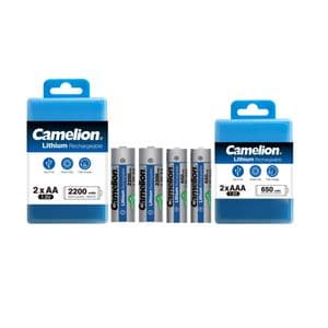 باتری قلمی و نیم قلمی قابل شارژ کملیون مدل USB-TYPE C-LI-ION ظرفیت 2200-650 میلی آمپر بسته ۴ عددی — تصویر ۲