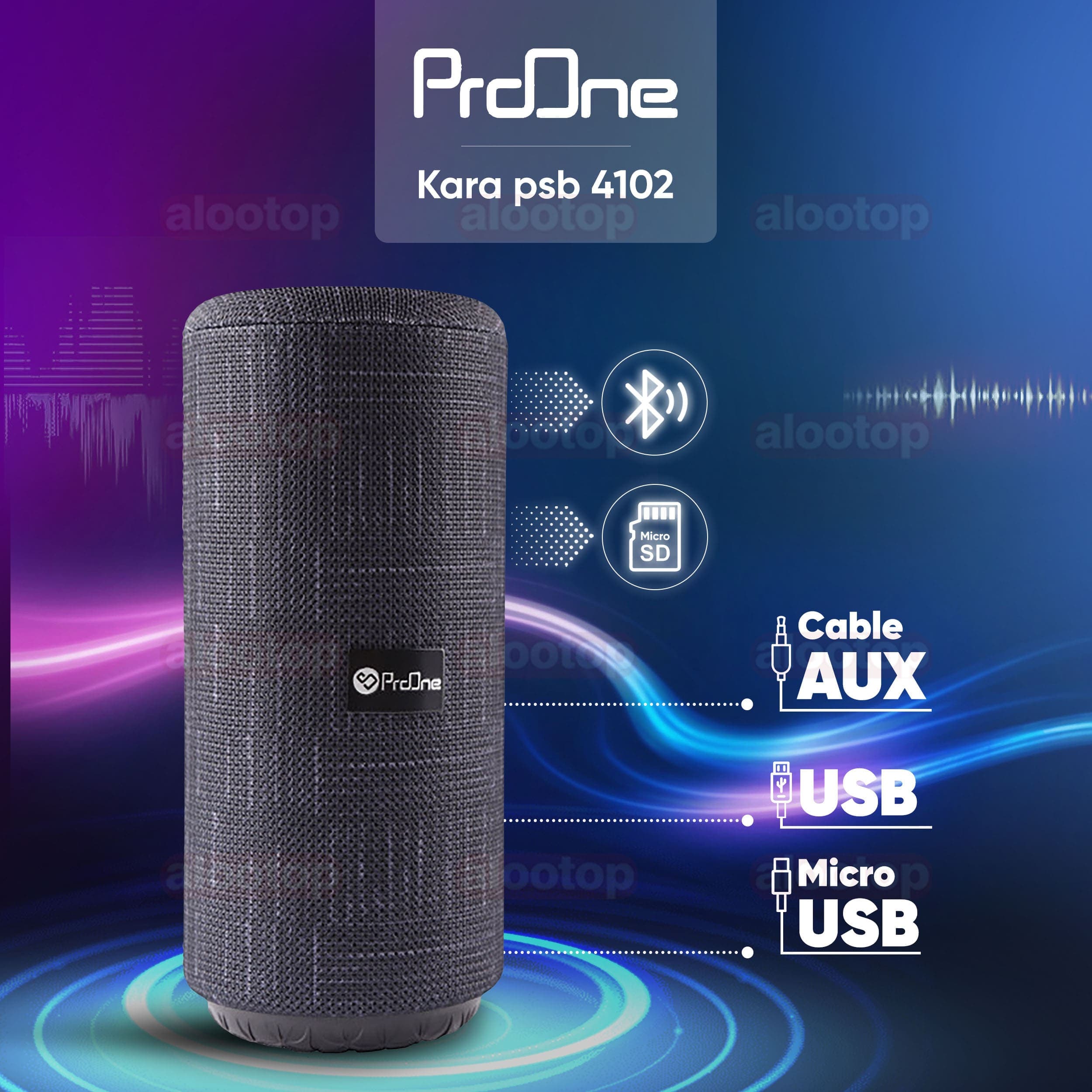 اسپیکر بلوتوثی پرووان مدل Kara PSB 4102 — تصویر ۵