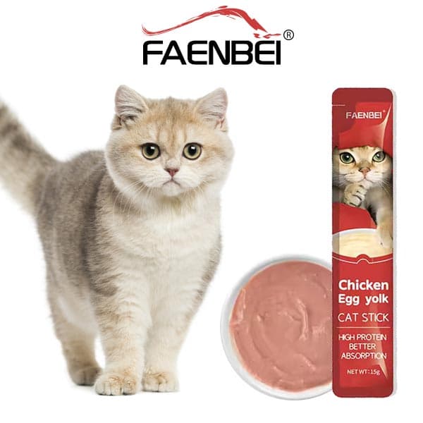 بستنی گربه فنبی طعم مرغ و زرده تخم مرغ (گوارش حساس)