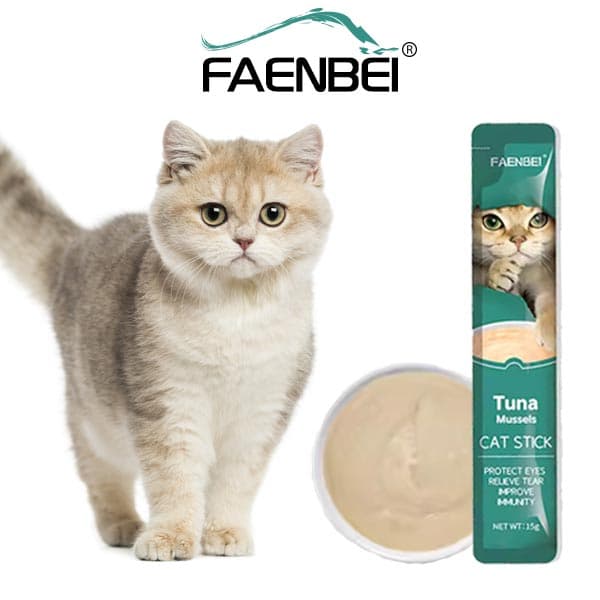 بستنی گربه فنبی طعم ماهی تن و صدف (محافظ چشم و افزایش ایمنی)