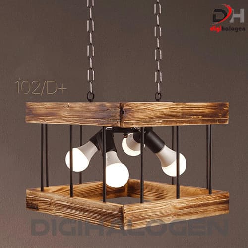 چراغ آویز چوبی مدل 102/D — تصویر ۵