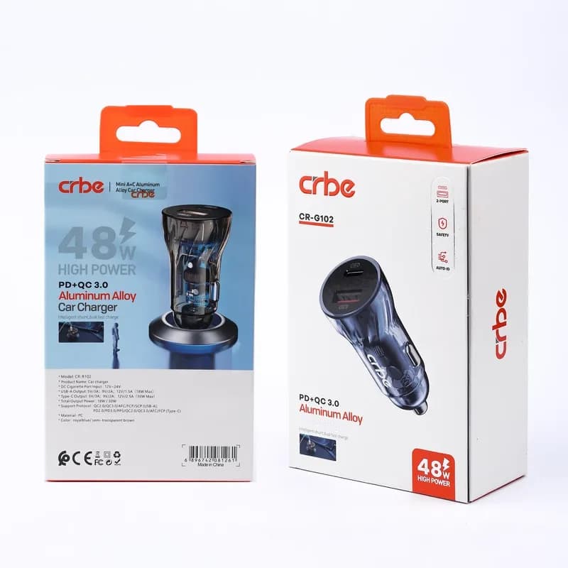 شارژر فندکی 48 وات کربی مدل CR-G102 آبی متالیک گارانتی 12 ماهه تکنوپاز — تصویر ۳