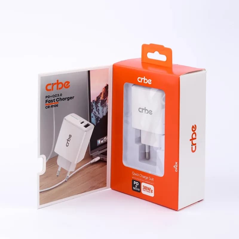شارژر دیواری 38 وات کربی مدل CR-R106 سفید گارانتی 12 ماهه تکنوپاز — تصویر ۴