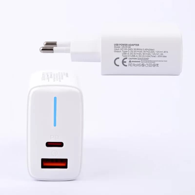شارژر دیواری 38 وات کربی مدل CR-R106 سفید گارانتی 12 ماهه تکنوپاز — تصویر ۶