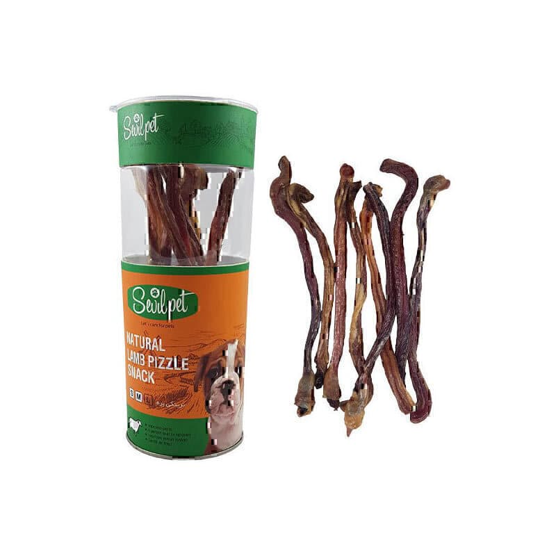 تشویقی طبیعی نرینگی بره سگ سویل پت Sevil Pet Lamb Pizzle Dog Snack وزن 80 گرم