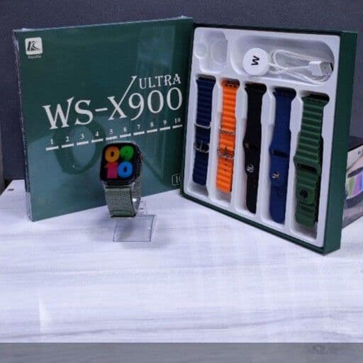 ساعت هوشمند WS-X900 Ultra | همراه 10 بند — تصویر ۹