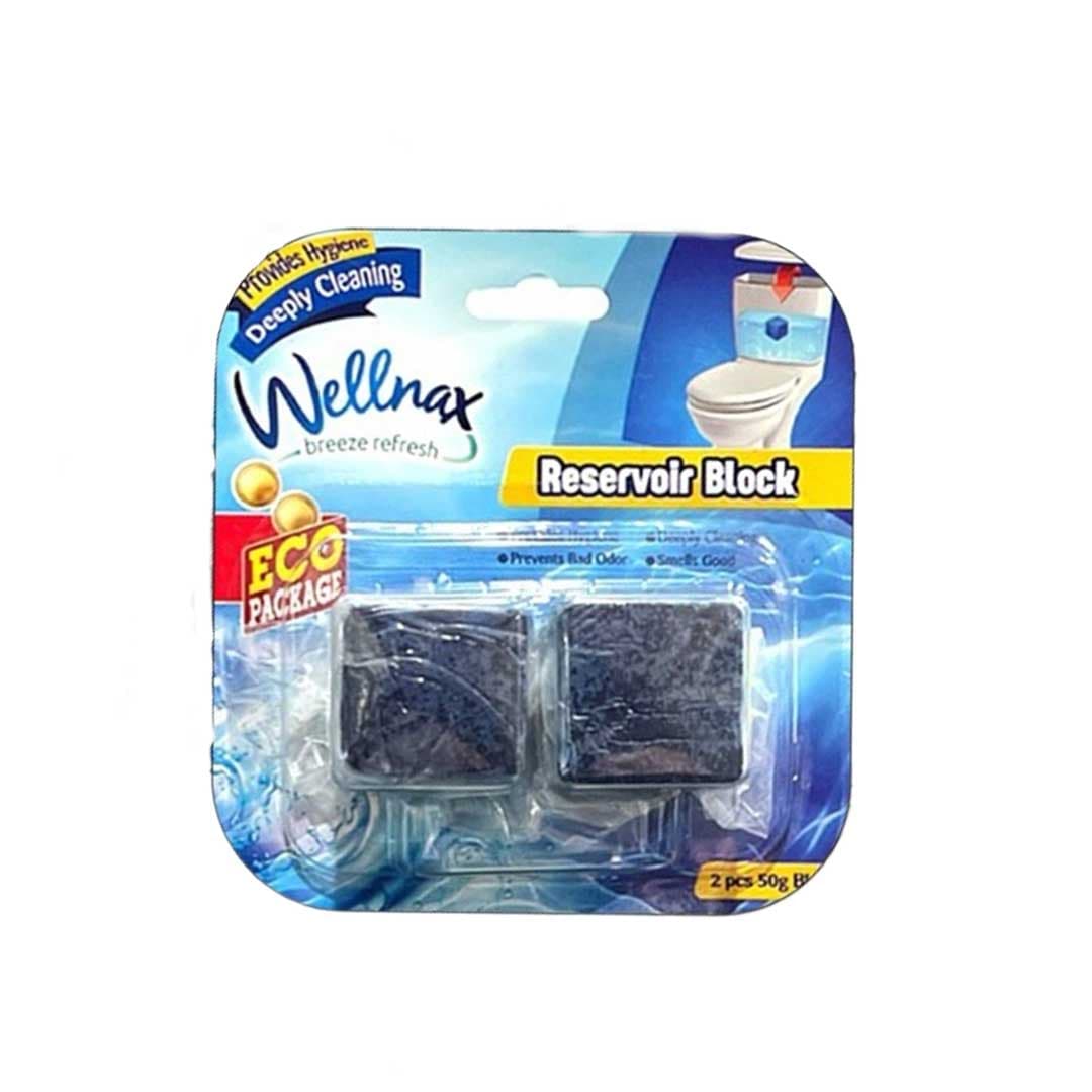 قرص فلاش تانک مکعبی دوتایی ولناکس Wellnax رایحه اقیانوس 50 گرم — تصویر ۴