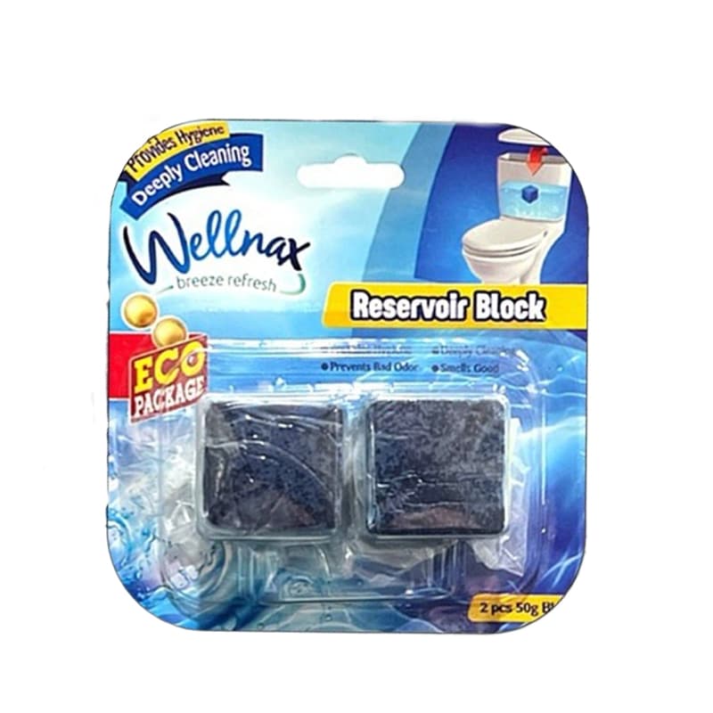 قرص فلاش تانک مکعبی دوتایی ولناکس Wellnax رایحه اقیانوس 50 گرم — تصویر ۶