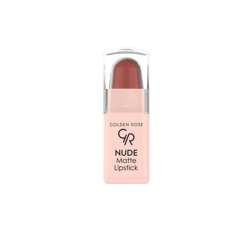 رژ لب جامد و مات مینی گلدن رز Golden Rose سری Nude Look شماره 4