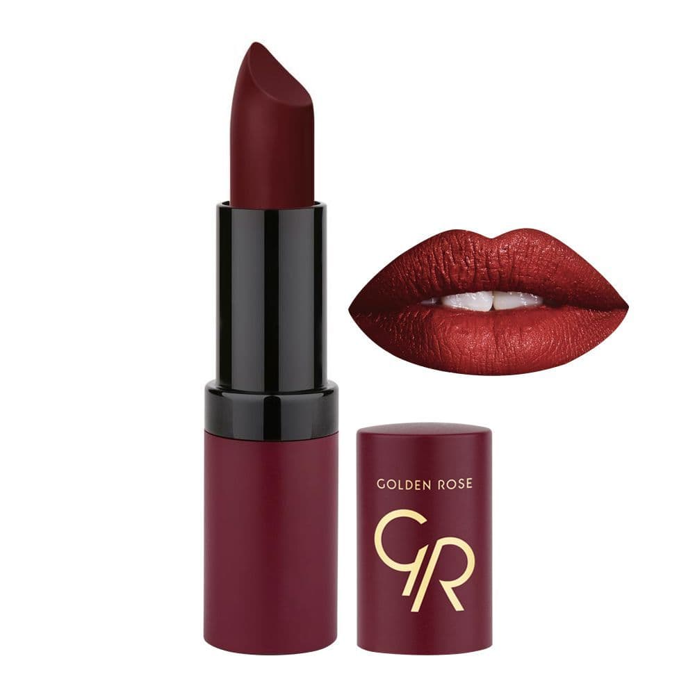 رژ لب جامد مات و مخملی گلدن رز Golden Rose مدل GR Velvet Matte Lipstick شماره 23