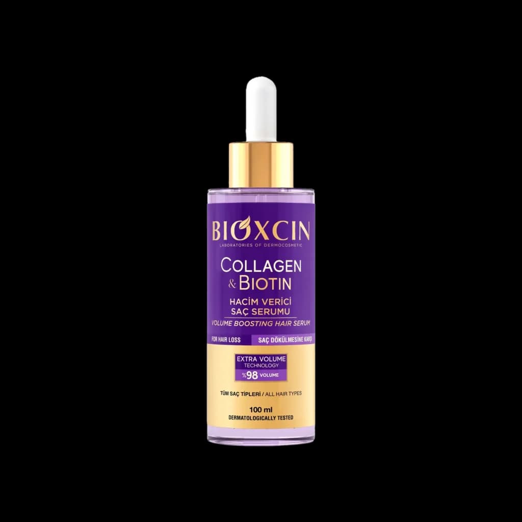 سرم مو ضدریزش و حجم دهنده بیوکسین Bioxcin حاوی کلاژن و بیوتین 100 میل