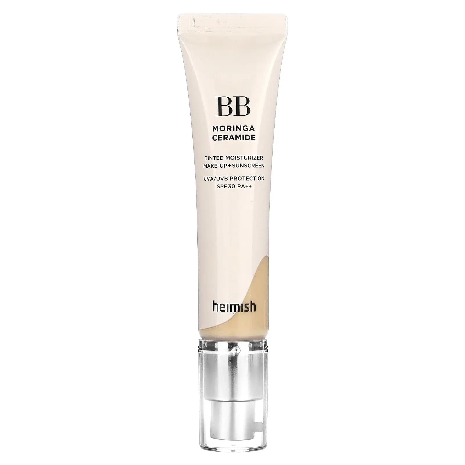 ب ب کرم مرطوب کننده هیمیش Heimish مدل Moringa Ceramide رنگ 19 Fair Beige حجم 30 میل — تصویر ۷