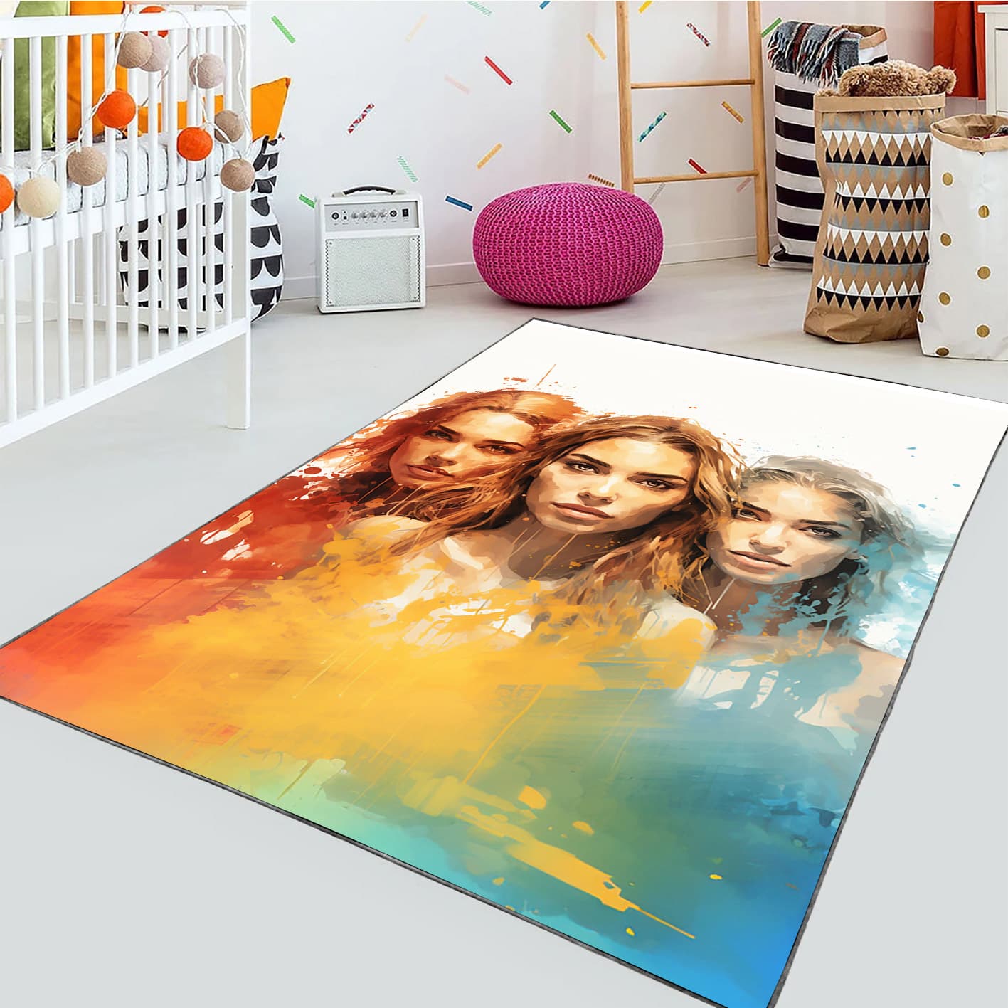 فرشینه طرح رنگی چهره HQ-1056s