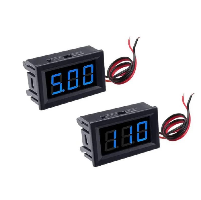 ماژول ولتمتر DC (قرمز- 0.56 اینچ) دو سیمه قابدار — تصویر ۳