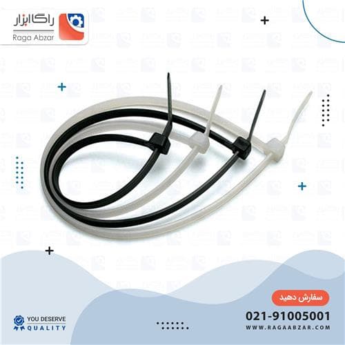 بست پلاستیکی 20 سانت سفید کمربندی