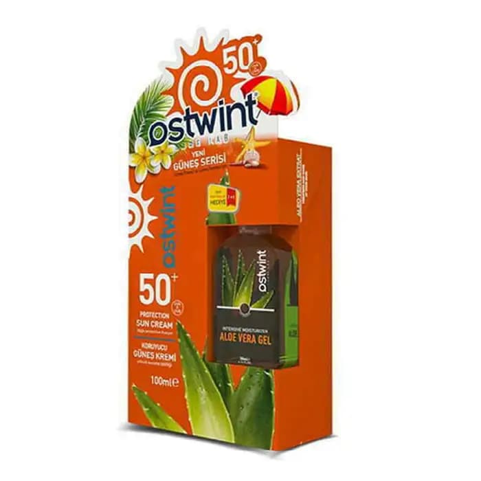 کرم ضدآفتاب استوینت OSTWINT و بهمراه ژل آلوئه ورا با SPF+50 حجم 100 میل — تصویر ۶