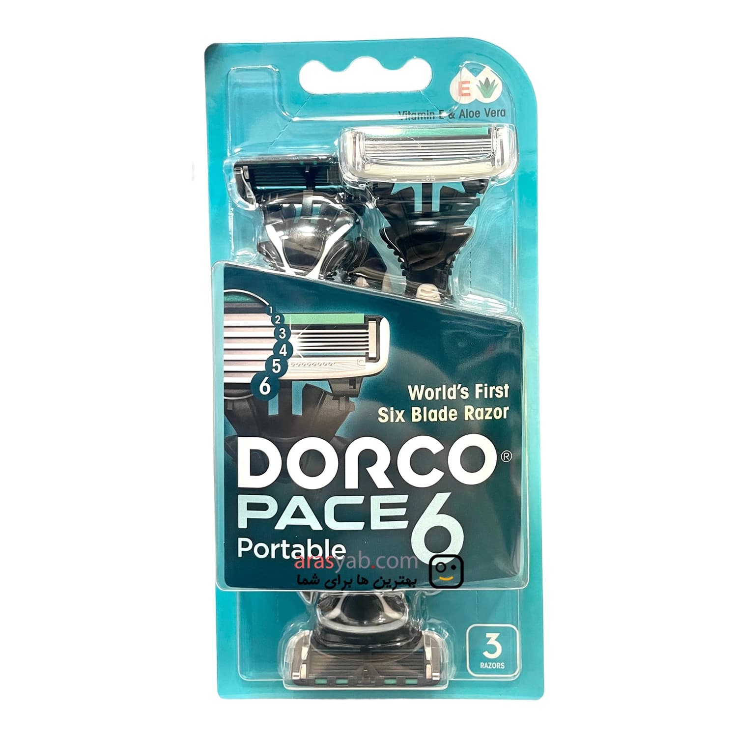 خودتراش دورکو 6 لبه مدل PASE 6 PORTABLE بسته بندی 3 عددی — تصویر ۵