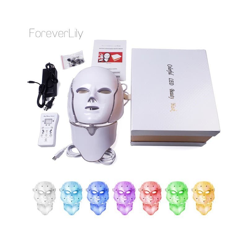 ماسک ال ای دی نقابی صورت و گردن LED و نور درمانی 2020 LED facial mask — تصویر ۷