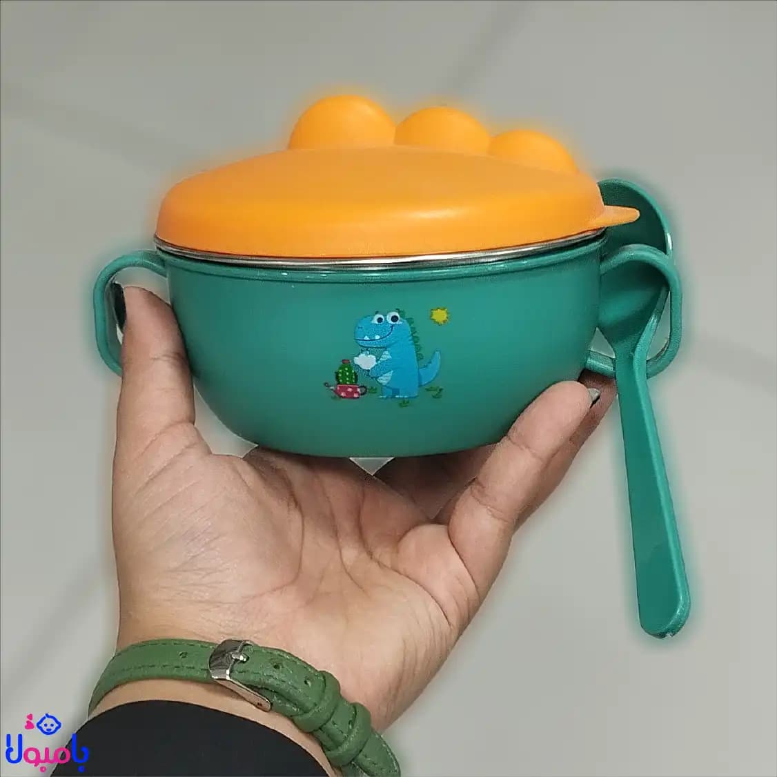 ظرف غذای داخل استیل طرح دایناسور — تصویر ۹