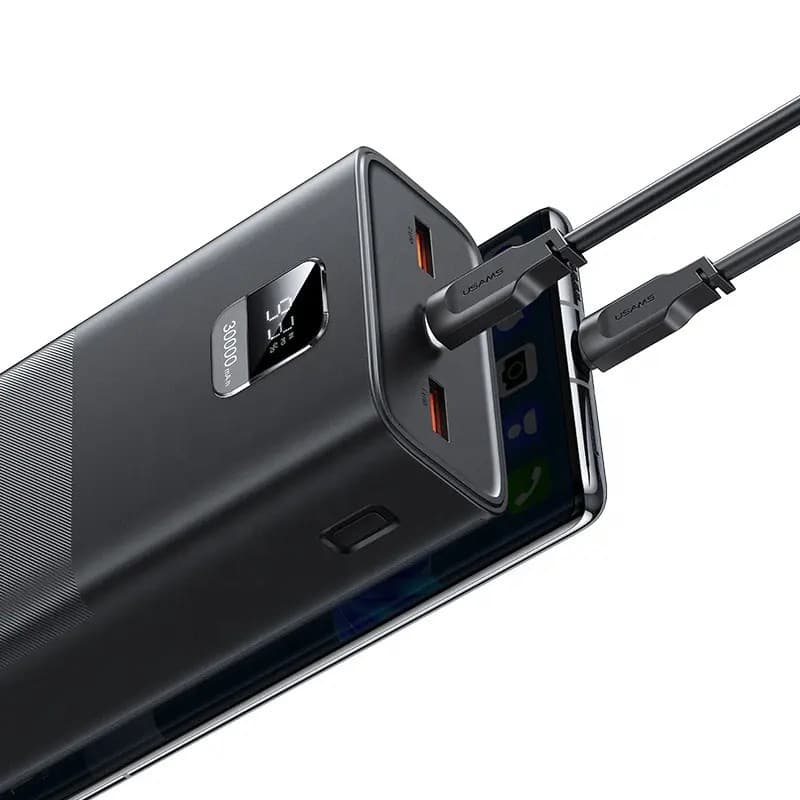 پاوربانک یوسمز مدل USAMS-AT SJ567 ظرفیت 30000 میلی آمپرساعت به همراه کابل تبدیل Usb C — تصویر ۶